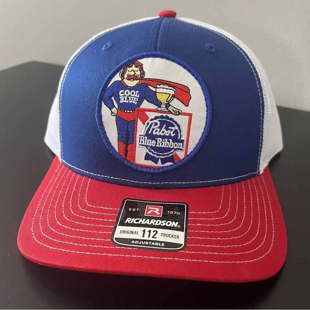 Pabst Blue Ribbon Cool Blue Richardson 112 Snapback Trucker Hat